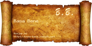 Basa Bene névjegykártya